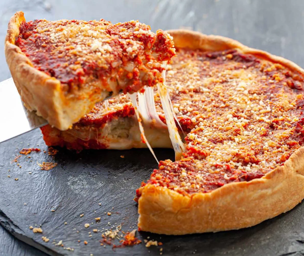 A Ymmas Deep Dish Pizza